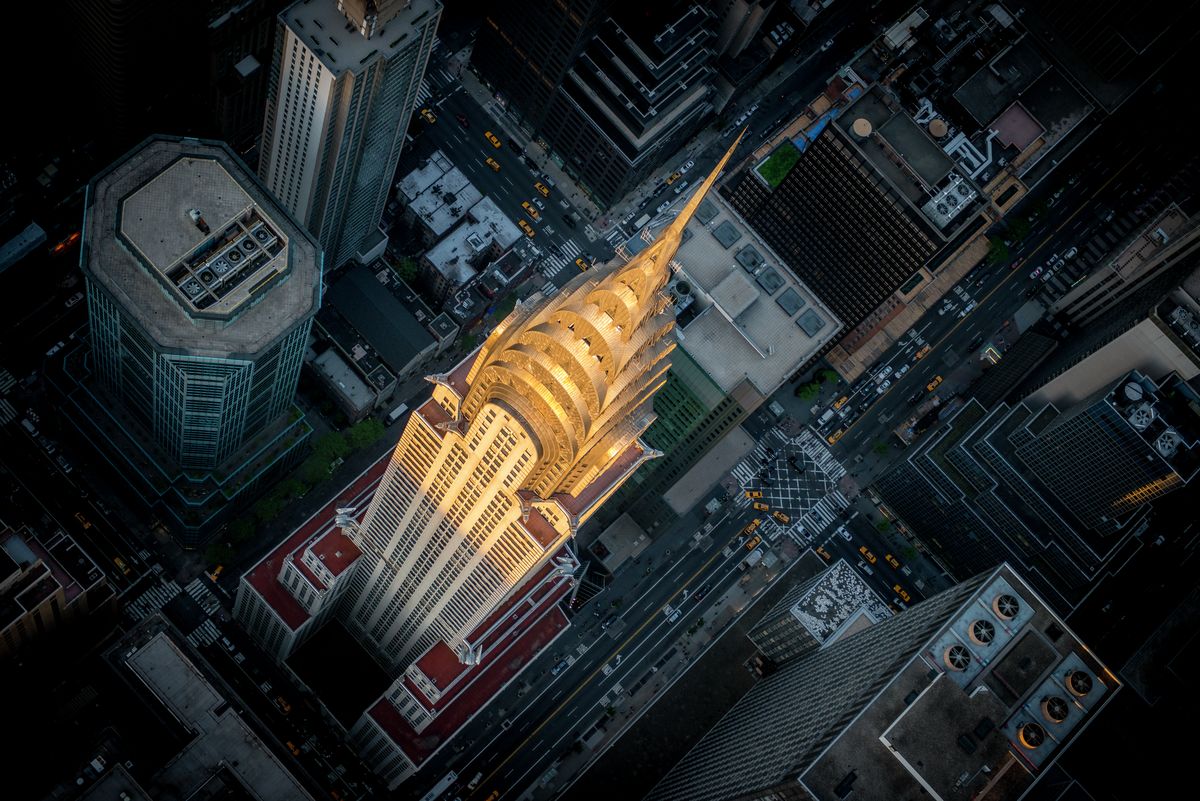 Aerial view of the Chrysler Building, New York. 5108