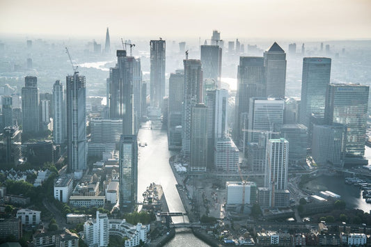Aerial view of Canary Wharf, London. 383401