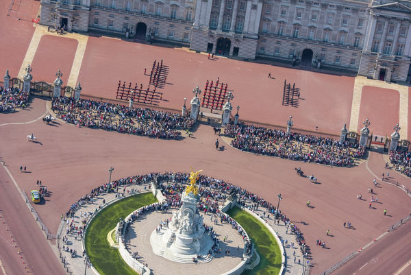 Aerial view of Changing of the guard, Buckingham Palace, London. 293891
