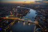 Aerial view of Tower Bridge and the River Thames at dawn, London. 452570
