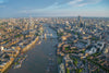 Aerial view of the River Thames, looking West to Tower Bridge, London. 394899