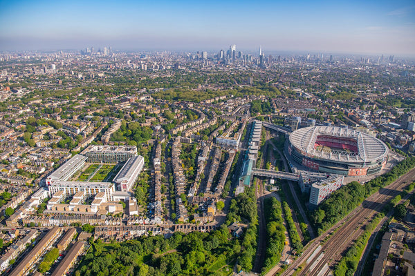 Aerial view of Emirates Stadium, London. JasonHawkes-626237